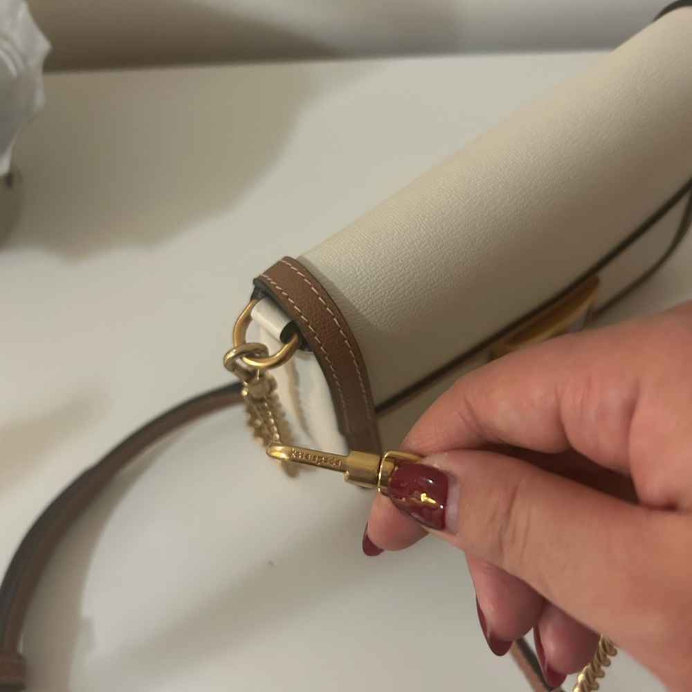 kate spade Cream and Brown Leather Flap Crossbody with Gold Hardware - Picture 7 of 10